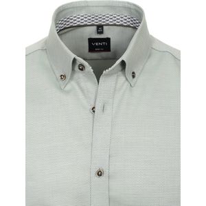 Venti Groen Overhemd Button Down Boord Body Fit - XXL
