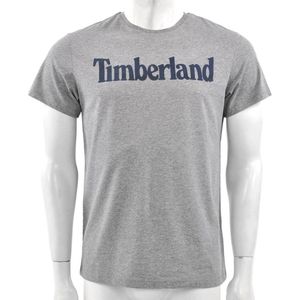 Timberland - Seasonal Linear Logo tee Slim fit - Grijs T-shirt - L - Grijs