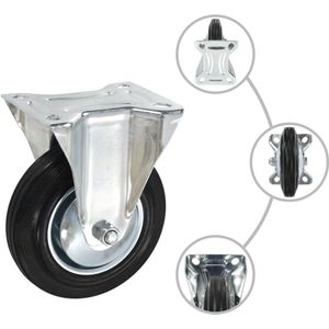 vidaXL 32 st Wielen vast 160 mm - Vast Wiel - Vaste Wielen - Trolley Wiel - Trolley Wielen