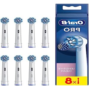 Sensitive Clean Borstels voor elektrische tandenborstels - Zachte Reiniging - 8 stuks