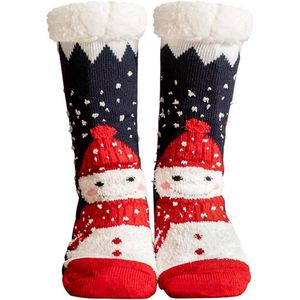 2 paar comfortabele kerstkousen voor dames - warme en antislip winterkousen - comfortabele kerstkousen - nachtkousen - ademende loungewearkousen