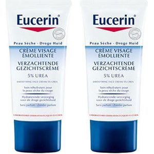 Eucerin Urea Gezichtscrème 5% Droge Huid - 2x50ml - Dagcrème