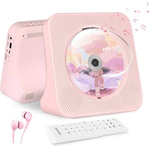 Draagbare Bluetooth CD-speler met FM Radio, USB, en AUX – Hi-Fi Muziekervaring voor Thuis