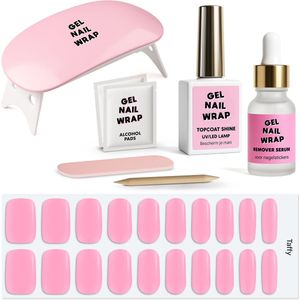 Gel Nail Wrap - Complete Starter Set - Roze - Taffy - Gel Nail Wraps - Gel Nagel Stickers (incl. Instructievideo)