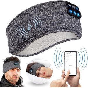Bluetooth Hoofdband 3-in-1 – Slaapmasker, Sport Hoofdtelefoon & Oogmasker – HD Stereo, Wasbaar – Grijs