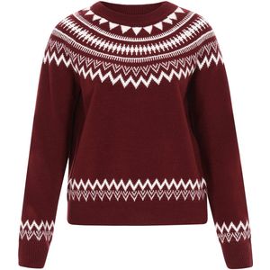 DreiMaster - Maritim - Trui - Donkerrood - Lange Mouw - Ronde Hals