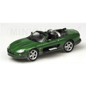 The 1:43 Diecast Modelcar of the Jaguar XKR of the James Bond Movie ,Die Another Day of 2002. The manufacturer of the scalemodel is Minichamps.