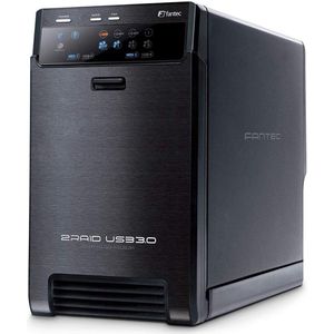 Externe dubbele RAID harde schijfbehuizing voor 2x 3.5 inch SATA met USB 3.0 en temperature control