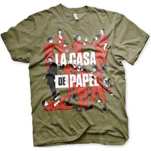 La Casa De Papel Heren Tshirt -2XL- La Pandilla Groen