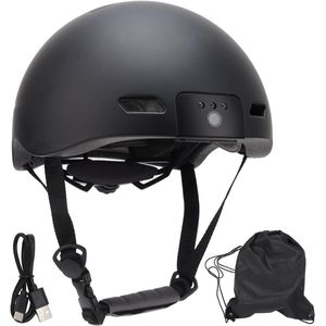 Allecto Plus - Smart fietshelm met camera en LED-koplamp, 1080P Full HD, omtrek verstelbaar, achterlicht, volwassenen, mannen, vrouwen