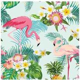 40x Flamingo hawaii/exotisch thema servetten 33 x 33 cm - Papieren servetten 3-laags - feestartikelen/tafel versiering