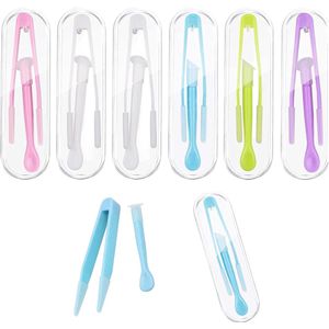 Ynkkvre - Contactlens Applicator Set - 6-delige Hygiënische Set - Zachte Siliconen Zuignapjes - Veilig Kunststof en Siliconen - Ideaal voor Reizen en Thuis