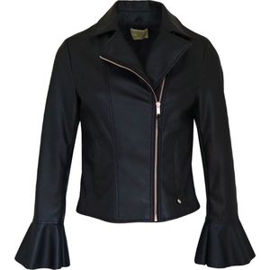 Verysimple • zwart faux leather jasje • maat XS (IT40)