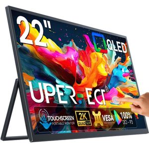UPERFECT - T02 - Draagbare Monitor - 22 inch - 2K IPS - 10-Punts Touchscreen - USB-C Opladen