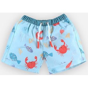 Zwemshort met dubbele bescherming, aqua