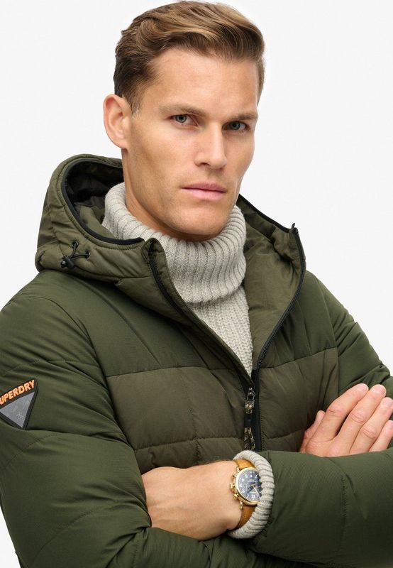 Superdry - Expedition Hooded Puffer Jacket - Jack - Zwart - Gewatteerd
