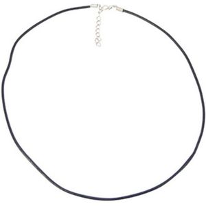 Ruben Robijn Ketting - Leer - 46 cm - 2mm breed