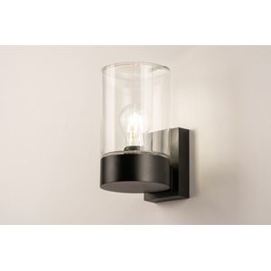 Lumidora Wandlamp 74616 - Voor buiten - OUT - E27 - Zwart - Metaal - Buitenlamp - Badkamerlamp - IP65