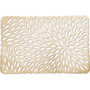 8x Rechthoekige placemats glanzend goud 29 x 44 cm - Zeller Tafeldecoratie - Borden onderleggers van kunststof