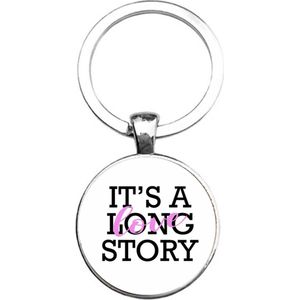 Sleutelhanger Glas - Its A Long Love Story