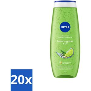 NIVEA - Douchegel - Citroengras & Olieverzorging - Glad & Verfrissend Huidgevoel - 500 ml - Bulkverpakking - 20 stuks
