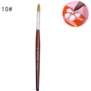 Kolinsky Acryl Penseel - #10 - Donkere Kastanje - Nagelborstel