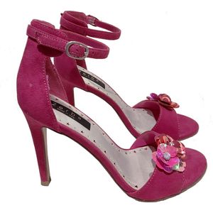 Zerba - Dames Pumps - Maat 38 – Fuxia Nubuck Leer - Averara