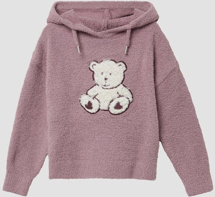 s.Oliver - Gebreide Trui - Zacht Teddy-Pluche - Met Capuchon