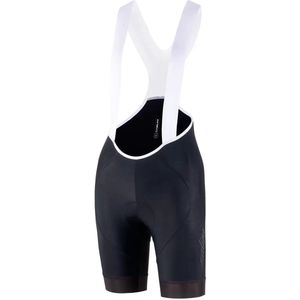 Nalini - Dames - Fietsbroek kort met bretels - Koersbroek - Met Zeem - THUNDER LADY BIB SHORT - BLACK - S
