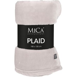 Mica Decorations - Famke - Fleece Plaid - Beige - 180 x 130 cm