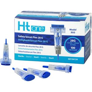 Ht One Veiligheidslancet Flex 28G (1.3/1.8/2.3mm) - 100 stuks HT One