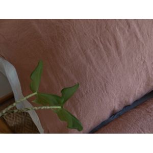 Linnen Label - Duurzaam 100% Europees gewassen linnen kussensloop 60 x 70 cm - Warm roze