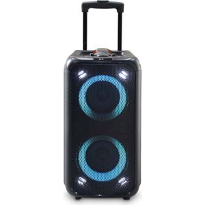 Nedis Bluetooth Party Speaker - Maximale batterijduur: 5 uur - 240 W - Handgreep - Feestverlichting - Equalizer - Oranje / Zwart