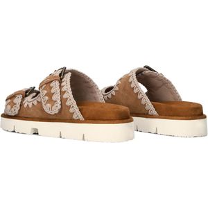 Mou - Bruine Sandalen - Suède - Dames