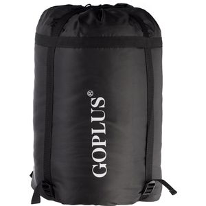 COSTWAY Dubbele slaapzak 2 persoons, 220 x 150cm, waterdichte lichtgewicht slaapzak met 2 kussens en draagtas voor kamperen, wandelen en reizen