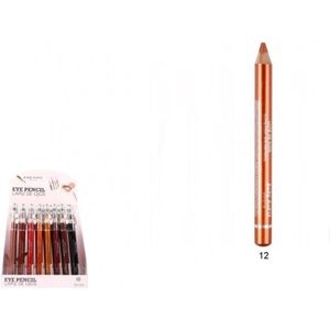 Easy Paris Cosmetics - Jumbo Oogschaduw en Oogpotlood met puntenslijper - Caramel Bruin - Nummer 12 - 1 stuks