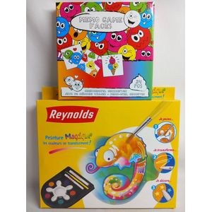 Hobby Pakket - Reynolds Magische schilderen - Geheugen Spelletje Smiley - 24 kaartjes - Kinderen - Spelletjes - Spelen - Knutselen - Schilderen - Vakantie - Sint - Kerst - Schoen Cadeautje - Cadeau Tip