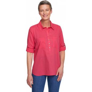 Lange katoenen blouse met knoopsluiting