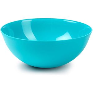 Plasticforte Serveerschaal/Saladeschaal - D25 x H10 cm - kunststof - blauw - 2,5 liter