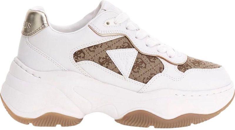 Guess - Hapyy4 - Sneakers - Beige - Leer