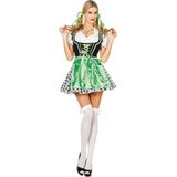 Wilbers & Wilbers - Boeren Tirol & Oktoberfest Kostuum - Dirndl Romy Das Madchen - Vrouw - Groen - Maat 46 - Bierfeest - Verkleedkleding
