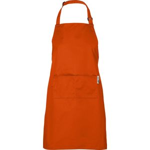 Chefs Fashion - Keukenschort - Oranje Schort - 2 zakken - Simpel verstelbaar - 71 x 82 cm