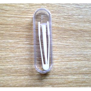 Cabantis Lenzen Zuignap & Lenzen Pincet|Contactlenzen Zuignap voor Harde Lenzen|Lens Ploffertje|Siliconen|2 stuks in Handige Bewaarcase|Wit
