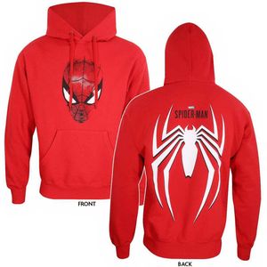 Uniseks Hoodie Spider-Man Spider Crest Rood - L