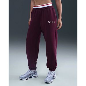 Nike - NSW Phnx FLC HR Pant GLS - Sport Pantalon - Rood - Dames