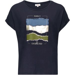 s.Oliver - T-shirt - Maat XXL - Vrouwen - 59E2 BLUE - Viscose