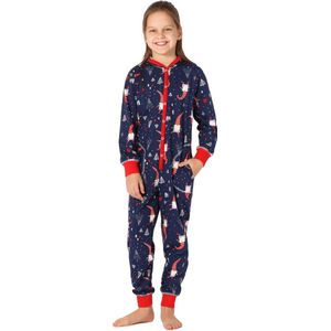 Merry Style Kinder Pyjama - ronde hals - lange mouwen - lange broek met zakken - Katoen - MS-MS10-223-PJ - Marineblau Zwerge - 110-116