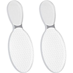 Sander Shop 2 stuks glasvijl, eeltverwijderaar, nat, droge voeten, glas, eeltverwijderaar, voetvijl, hulpmiddel, voetverzorging, voetverzorging, hielschraper, voetvijl voor harde dode huid, eelt, scheurende voet