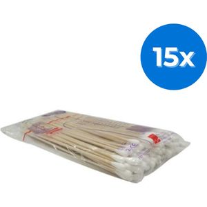 Wattenstaaf hout 15 cm kleine prop - 15 stuks 15 stuks Sibel