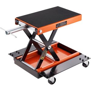 Motorkrik deluxe - Motorlift op wieltjes - Motorfiets - Montagestandaard - Belastbare heftafel - 120-390 mm werkhoogte